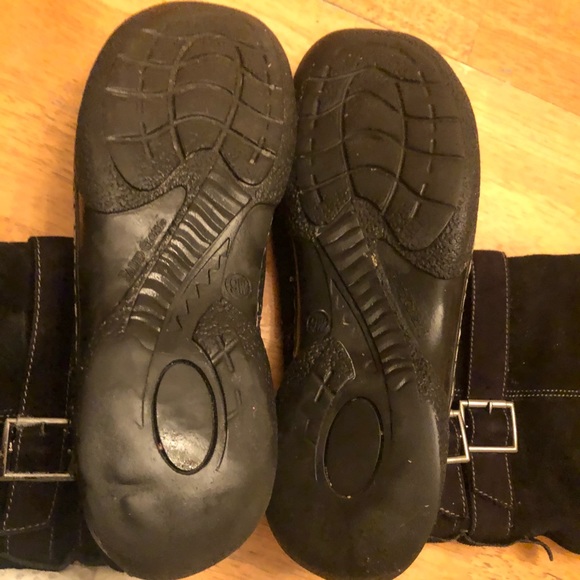 Black suede ankle boots very good cond SZ 10 CUTE - Picture 7 of 8